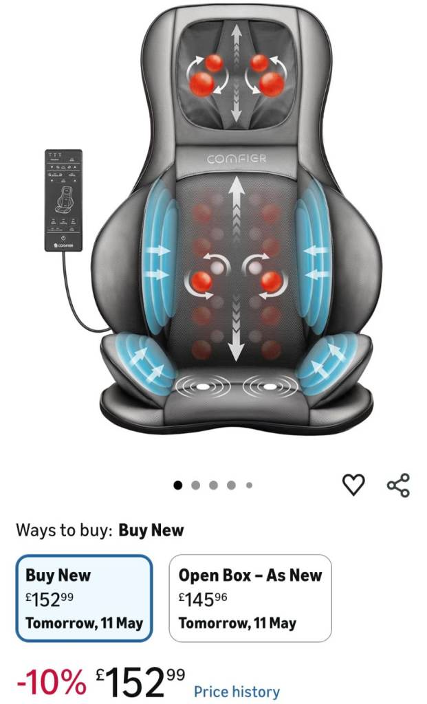 Back massager seat