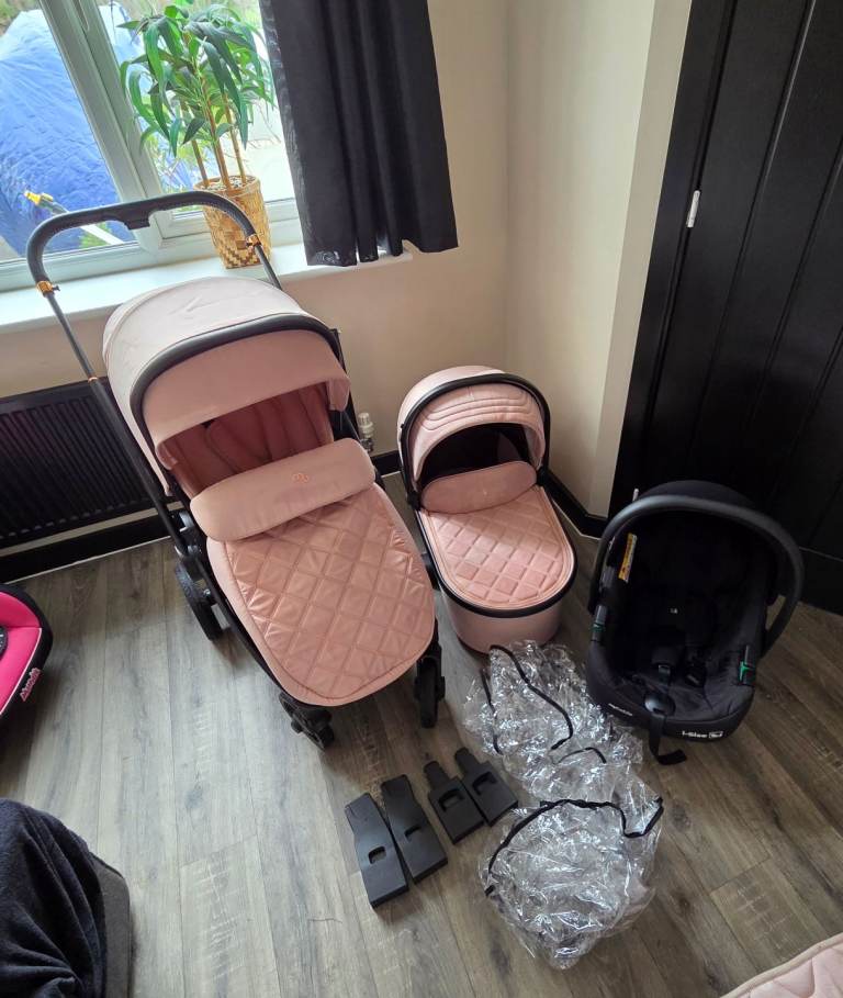 My Babiie MB450i 3-in-1 Travel System - Pastel Pink