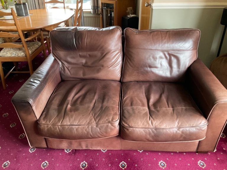 Collins and Hayes 2 Seater Leather Sofa