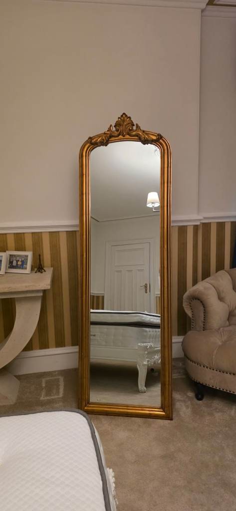 Ornate Gold Full-Length Mirror – Good Condition