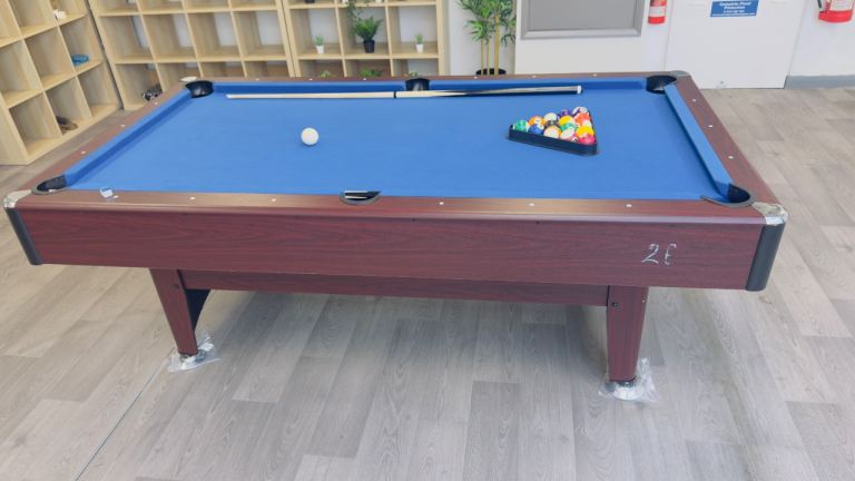 Full Size Pool Table with Cues and Balls – Good Condition