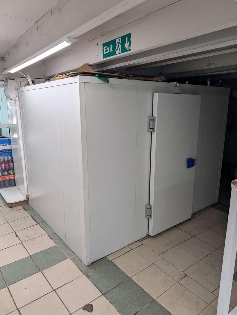 White 6x8 ft Walk-In Freezer - Good Condition, Ready to Use