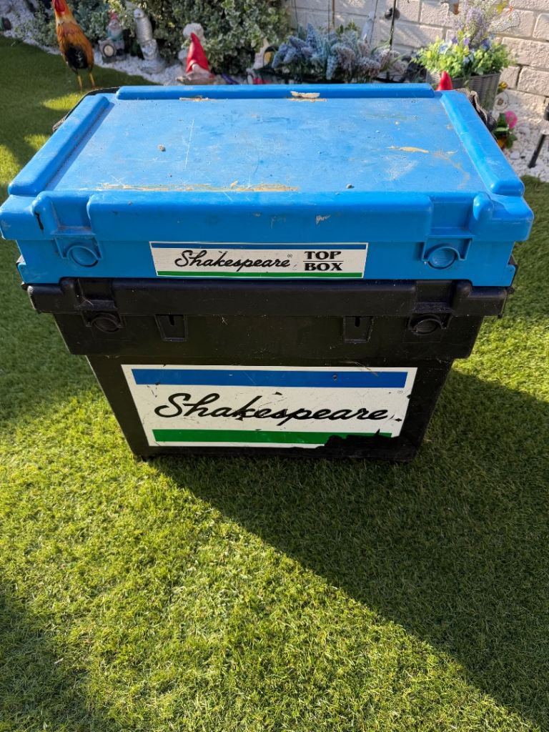 Shakespeare Fishing Top Box & Seat Box – Blue and Black