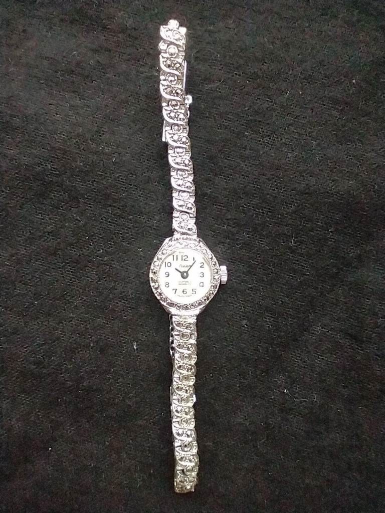 Ladies Marcasite Timor hand winding watch