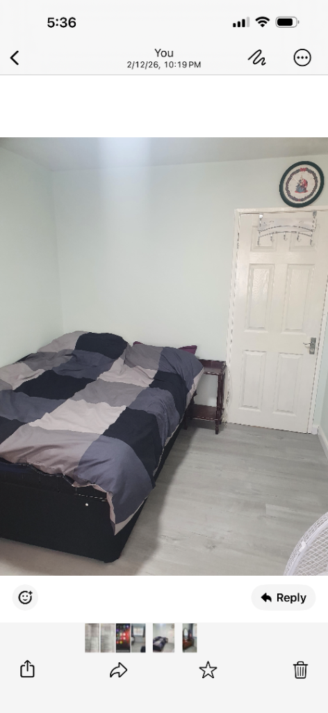 One double room for rent, single and two people share with the landlord