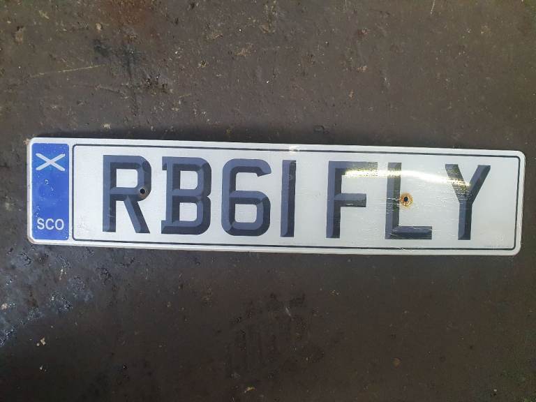 PRIVATE REGISTRATION NUMBER PLATE RB61FLY 