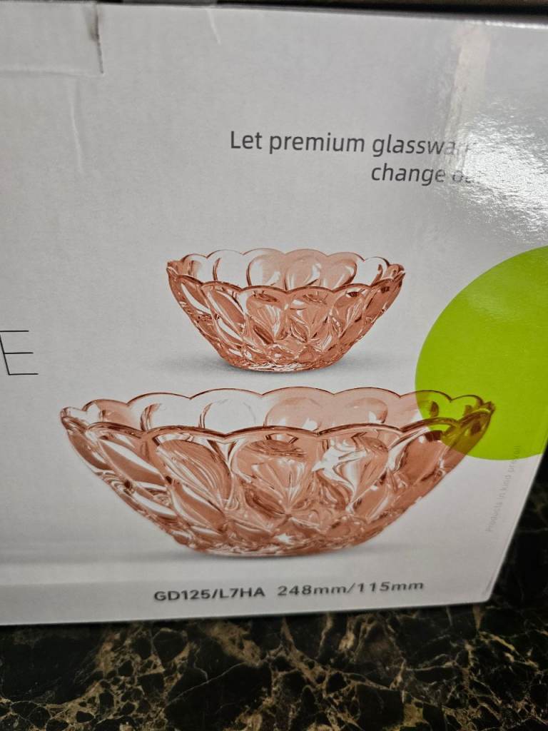 New Glass Serving Bowl Set – Orange