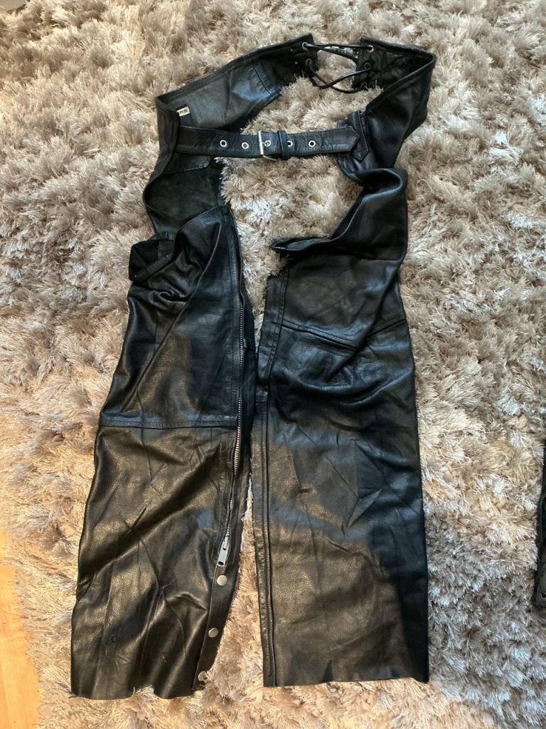 salopettes men leather biker trousers 