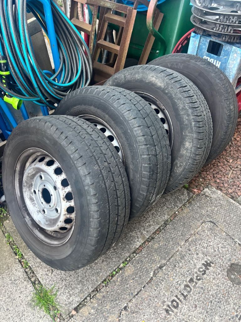 Ford transit wheels & 2 sets of wheel trims 