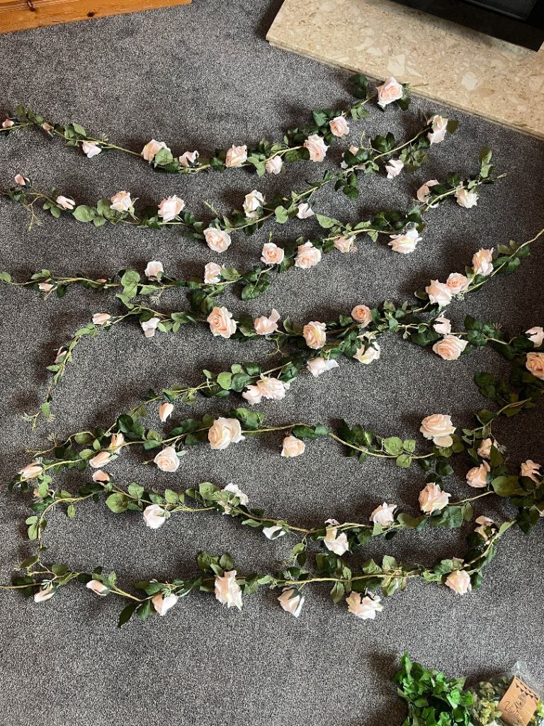 Flowers - artificial bridesmaids buttonholes table decorations wedding