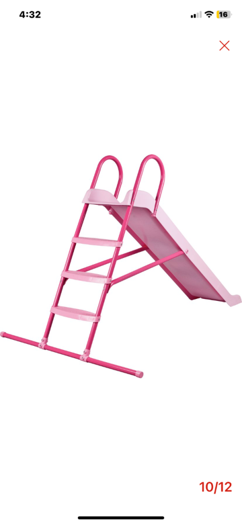 Chad Valley 7ft Kids Garden Slide - Pink