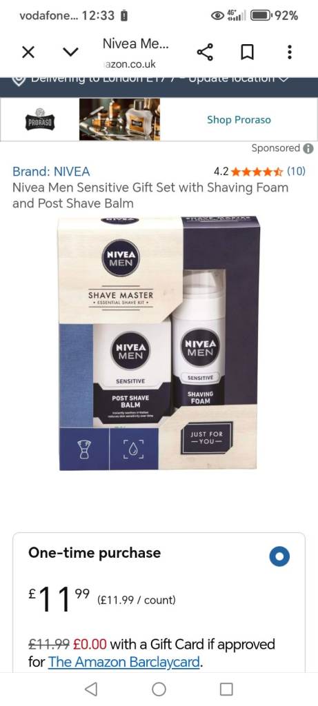 Nivea Men Sensitive Gift Set - Shaving Foam & Balm