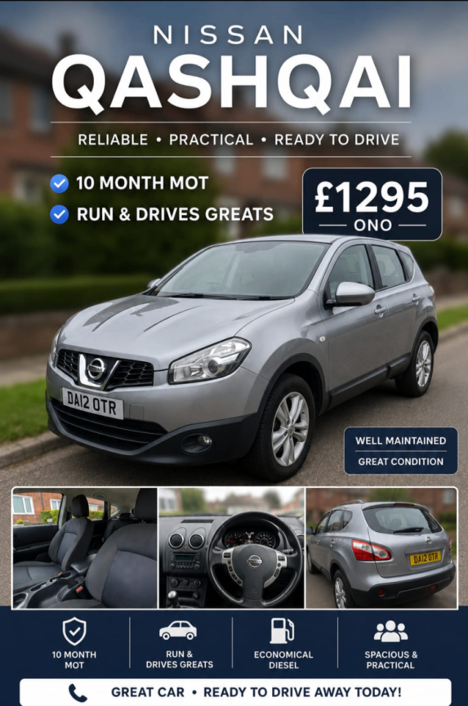 Nissan, QASHQAI, Hatchback, 2012, Manual, 1461 (cc), 5 doors