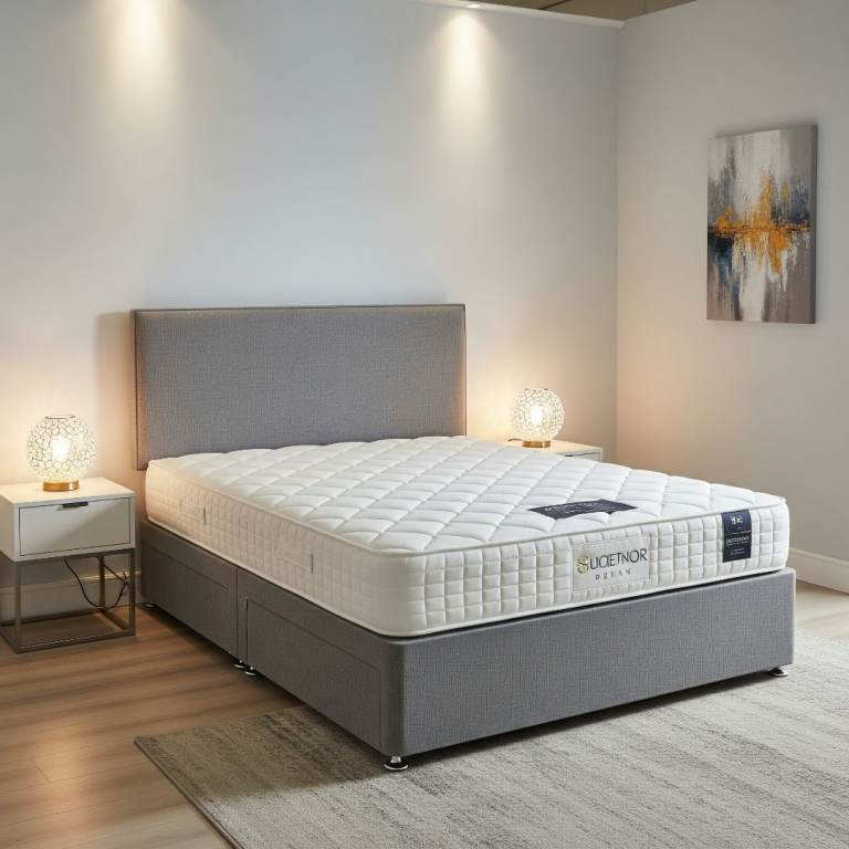 Brand New Premium Divan Bed Base with Storage and Mattress,