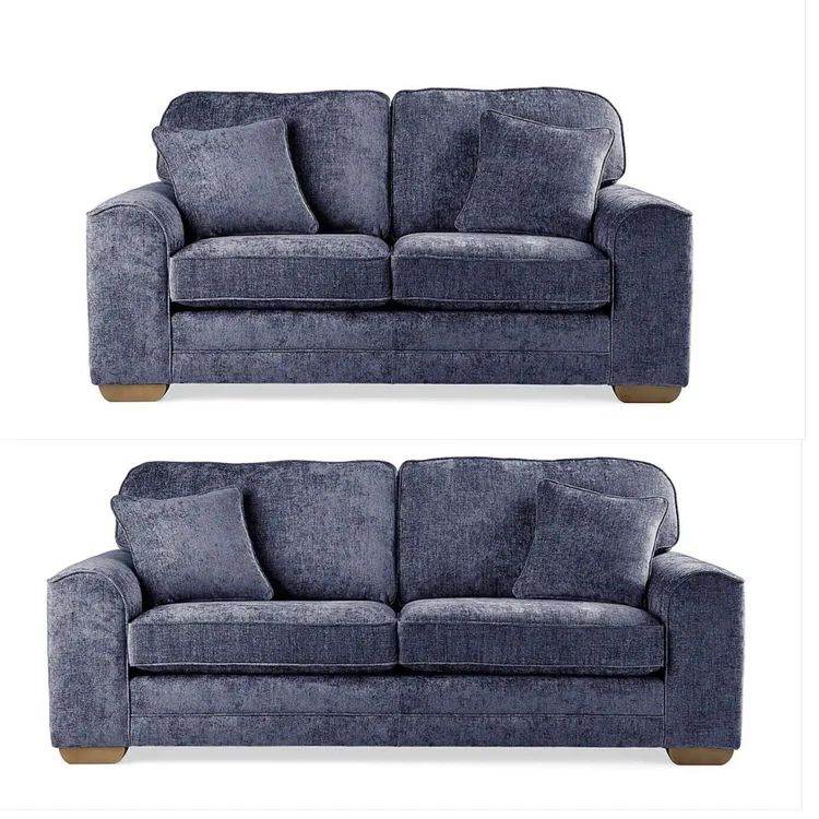 Darnall Leo Chenille High Back Grey / 3&2 Seater / 1 Seater