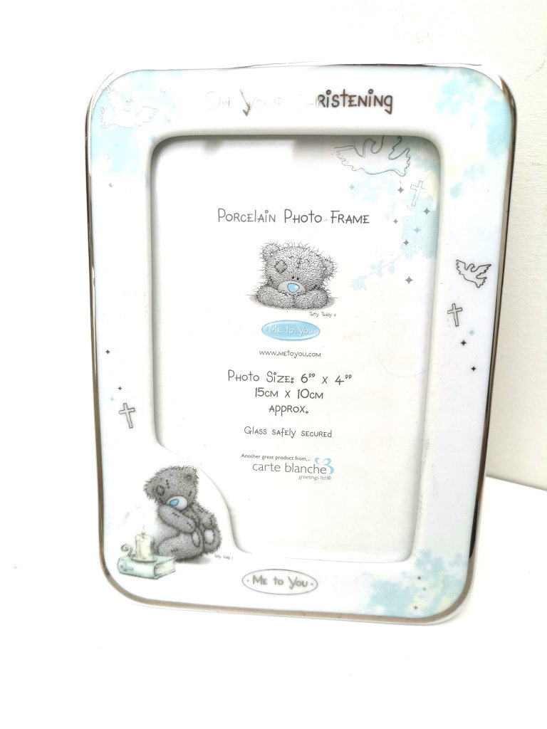 Brand new Me to You Tatty Teddy porcelain On Your Christening photo frame 