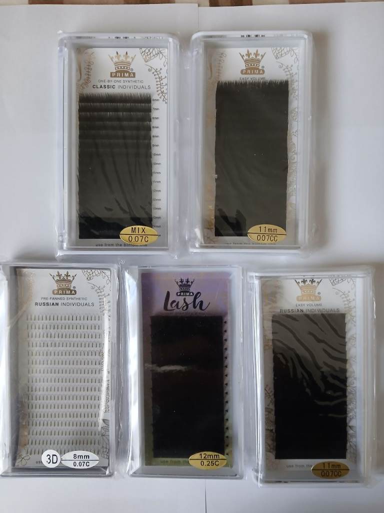 Five sets of individual false eyelashes