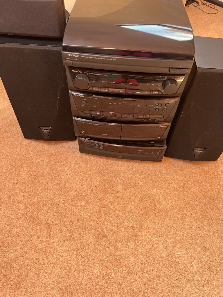 Kenwood RX-49 stacker hifi system with turntable, cassette and cd and speakers 