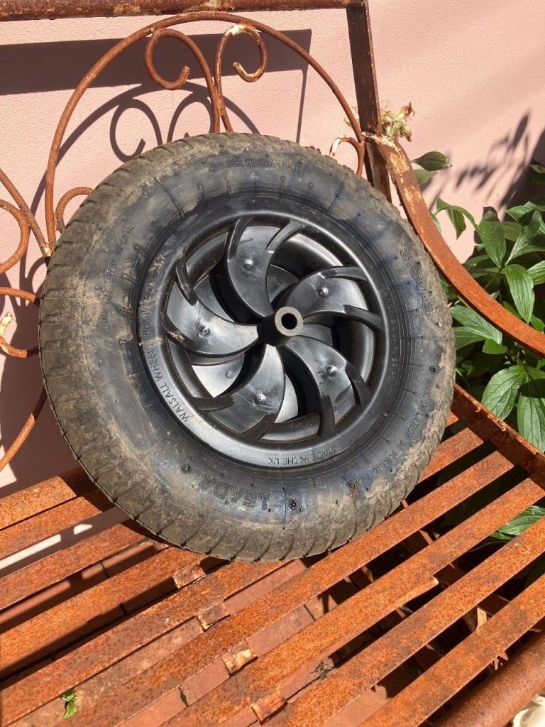 Wheel for a wheelbarrow