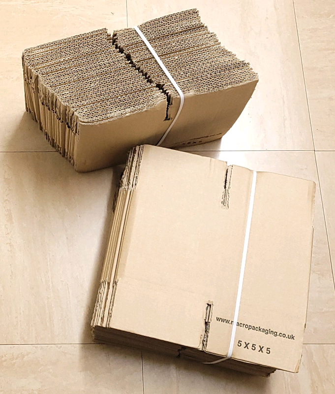 50 Cardboard Boxes 5 x 5 x 5 Inch Square Royal Mail Small Cube Parcel Box