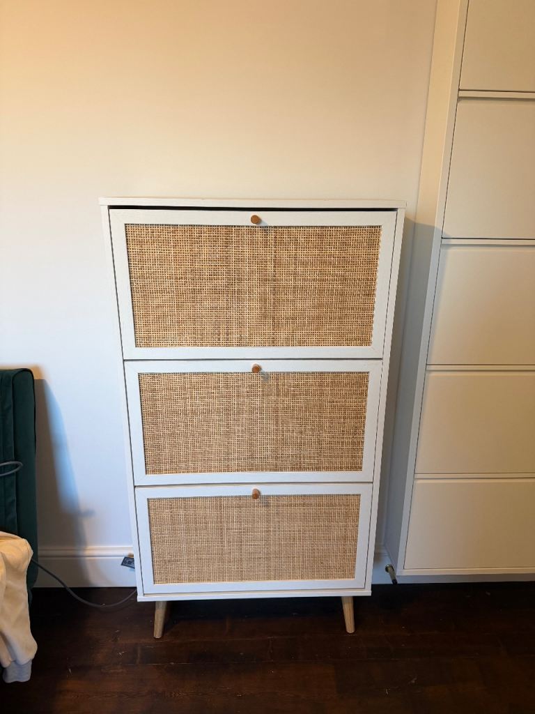 image for Daals Frances Rattan Shoe Storage Cabinet