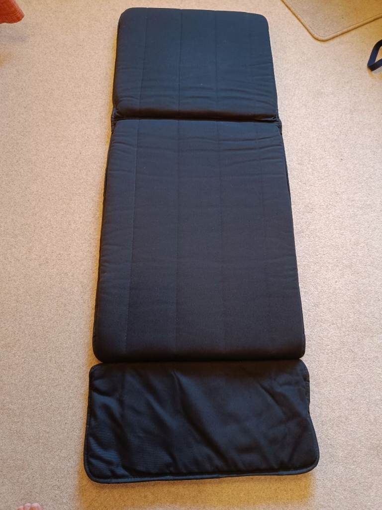 IKEA POANG Armchair Padded Cushions with Covers x 2 – Black, Good Condition