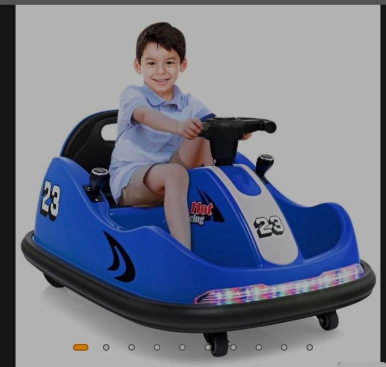 6V Battery Powered Kids Ride On Bumper Car with Dual Joysticks