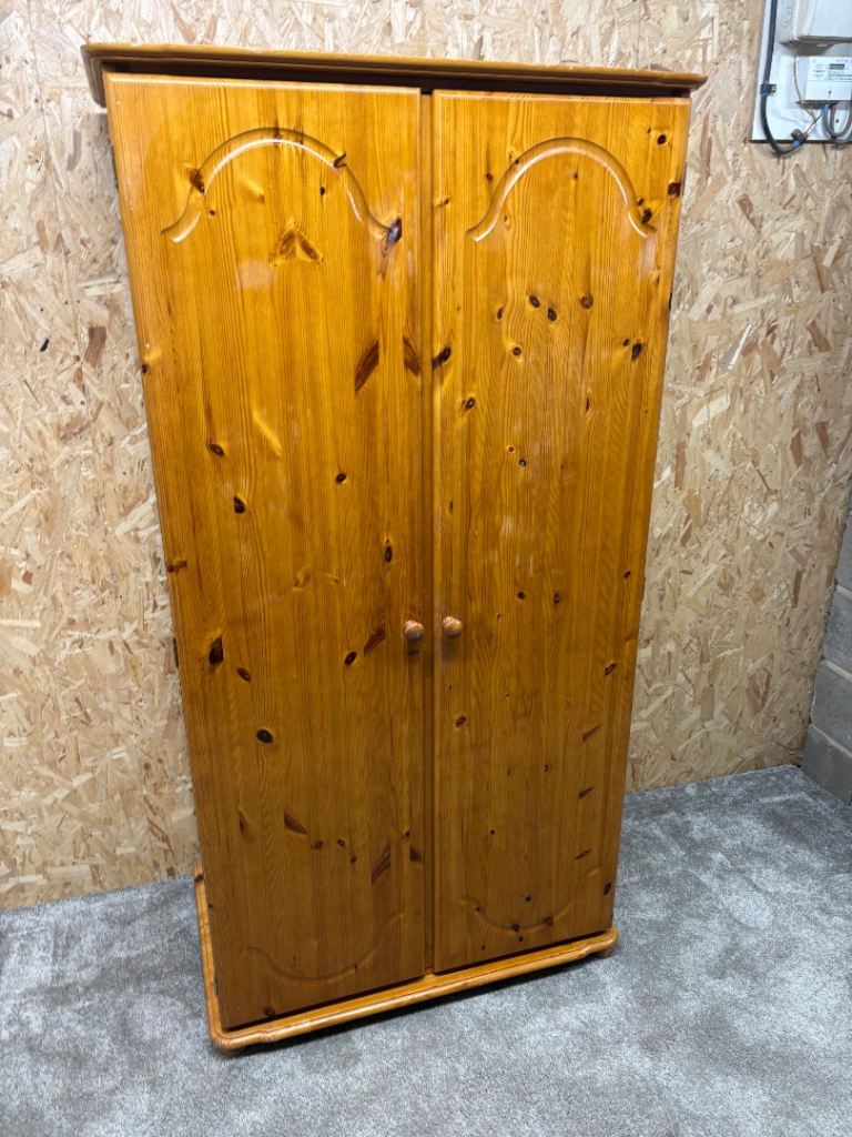 Delivery can be arranged. Ducal pine double wardrobe.