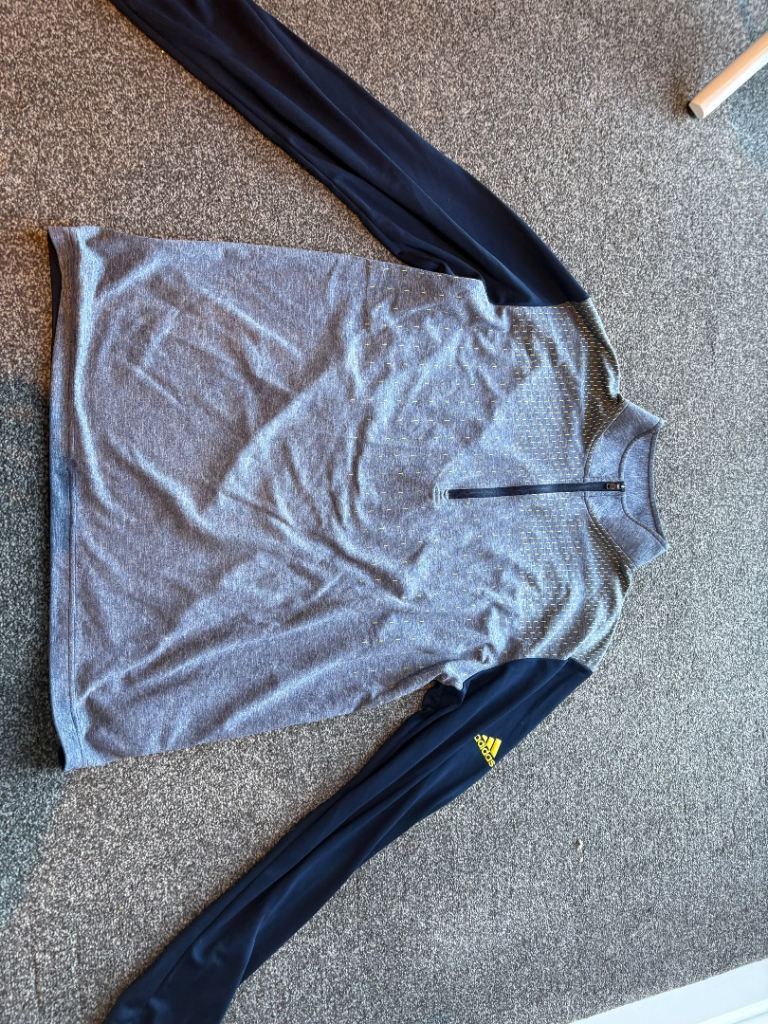 Adidas Men's Gym Training Top Size M – Grey & Navy