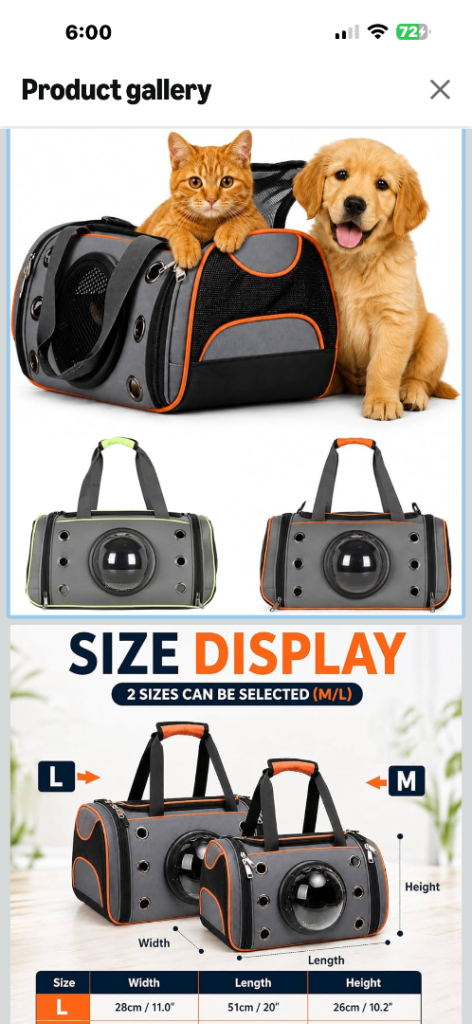 Foldable cat carrier