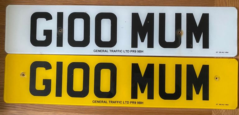 Private number plate - G100 MUM