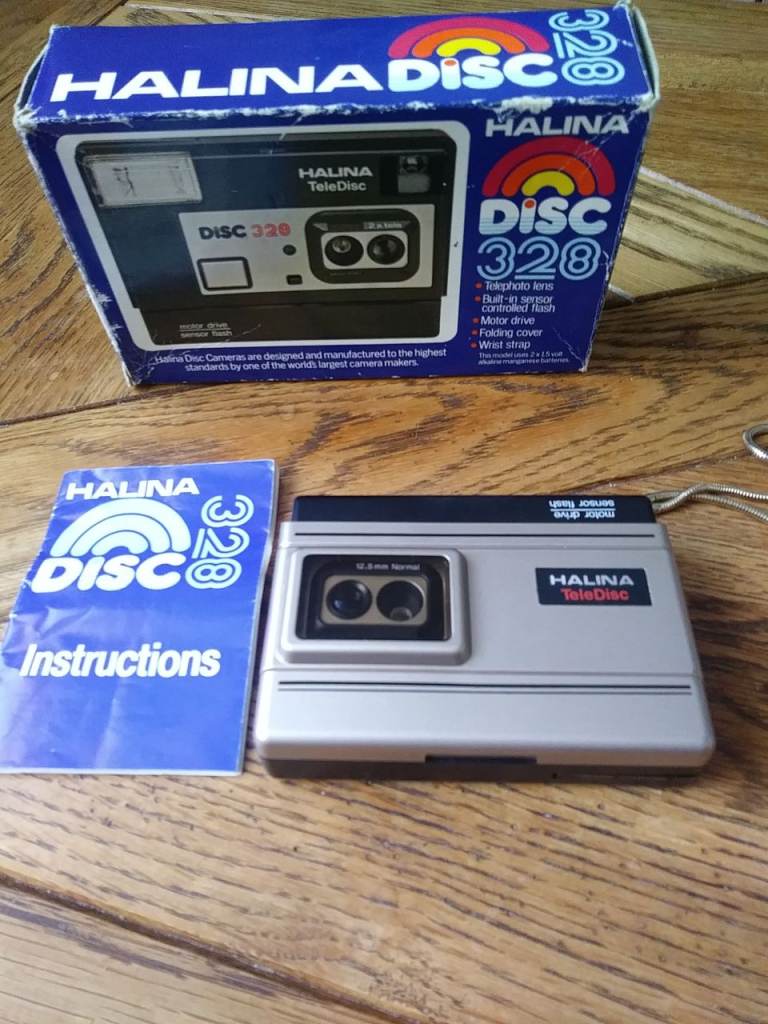 Halina Disc 328 Camera with Box and Instructions 