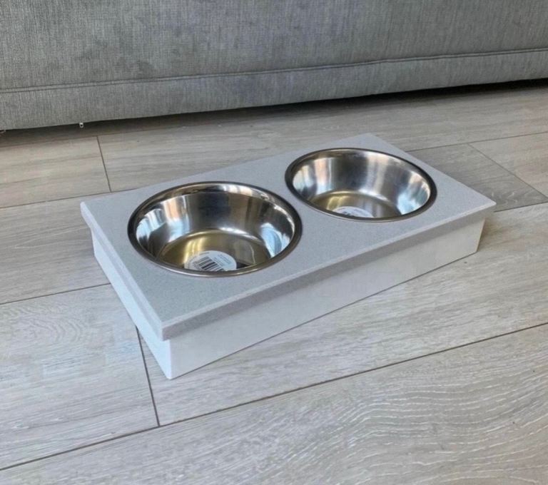 Marble pet bowls