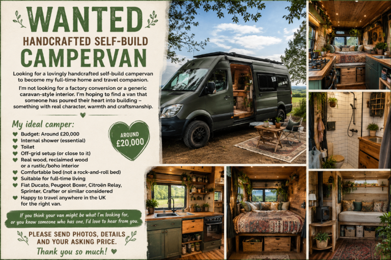 🚐 WANTED – HANDCRAFTED SELF-BUILD CAMPERVAN 🚐