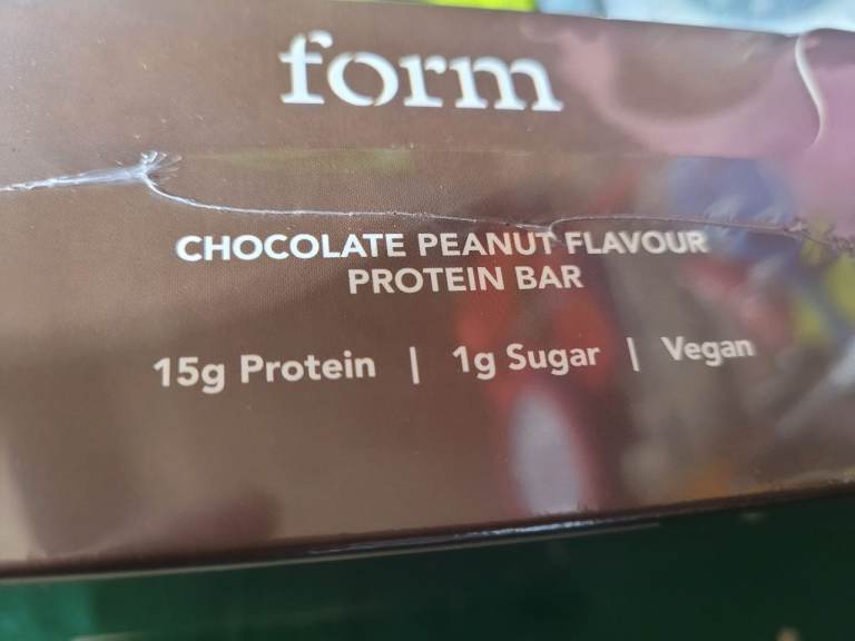 Form chocolate peanut protein bars