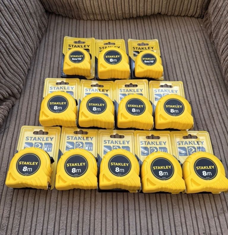 Stanley tools 0-30-457 Tape Measure, Yellow/Black, 8 m/25 mm 0-30-496 5m/19mm