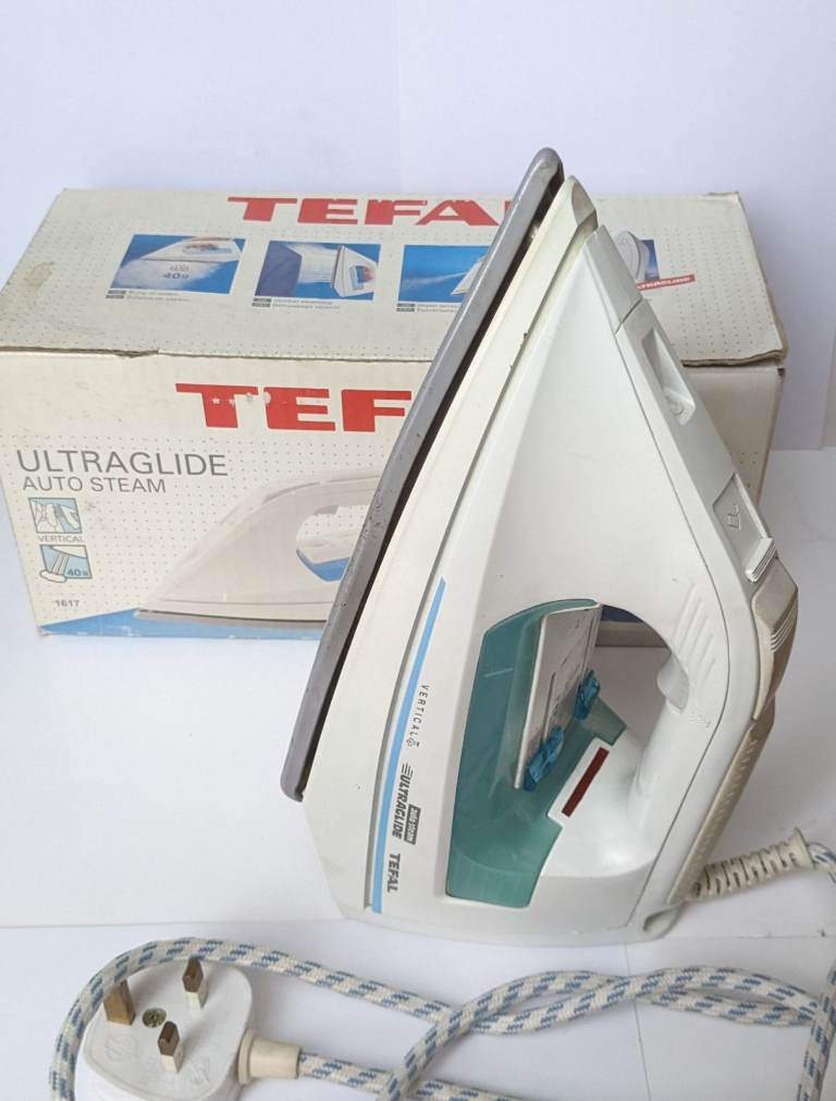 Vintage Tefal Ultraglide Auto steam Iron BOXED