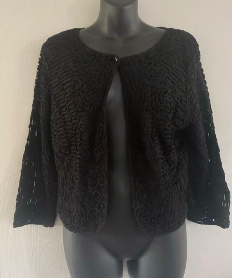 Gorgeous Ladies Size Med Black Bolero
