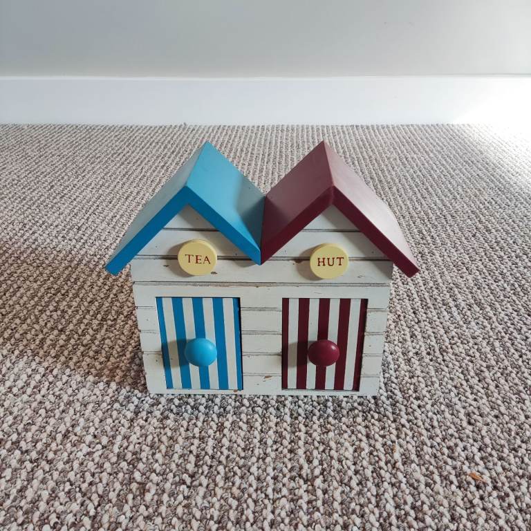Wooden Tea Hut Caddy Storage Cabinet
