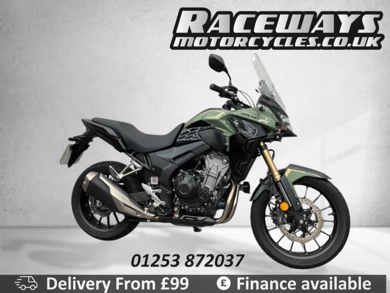 HONDA CB500X 2023 23 REG JUST 3,016 MILES IN GREEN, ONE OWNER FROM NEW!