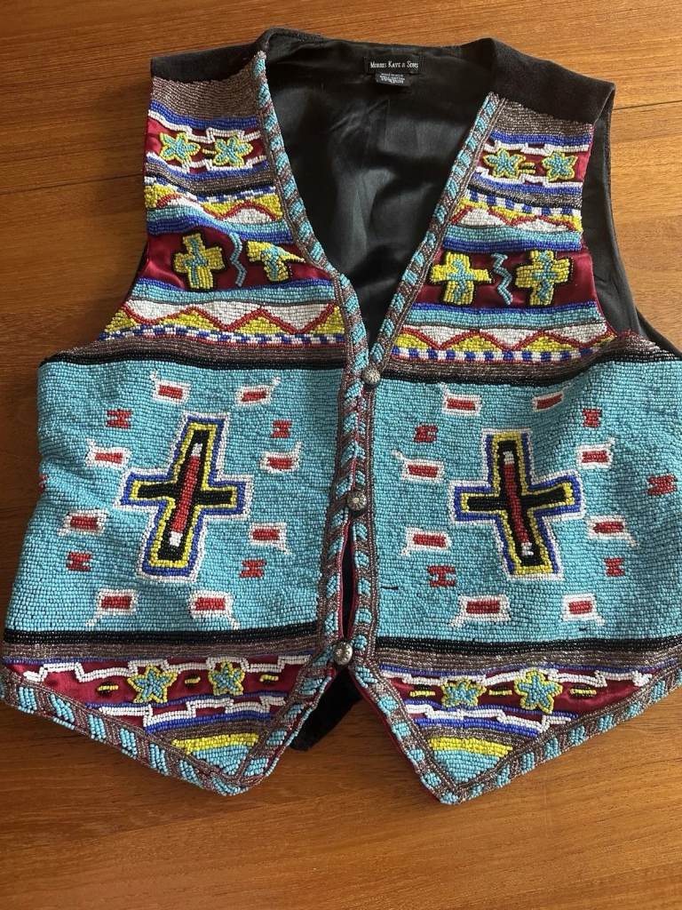 Morris Kaye & Sons SW Beaded Vest Medium Similar To Double D Ranchwear