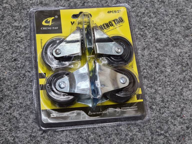 4 PCS Heavy-Duty Swivel Caster Wheels – Smooth Rolling Furniture & Trolley Wheels