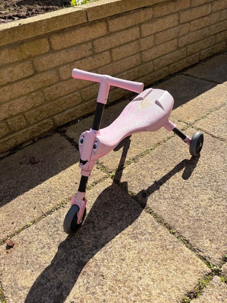 Scuttlebug Butterfly 3-Wheel Foldable Ride-On Tricycle for 1+ Year Old Boys and Girls, Pink