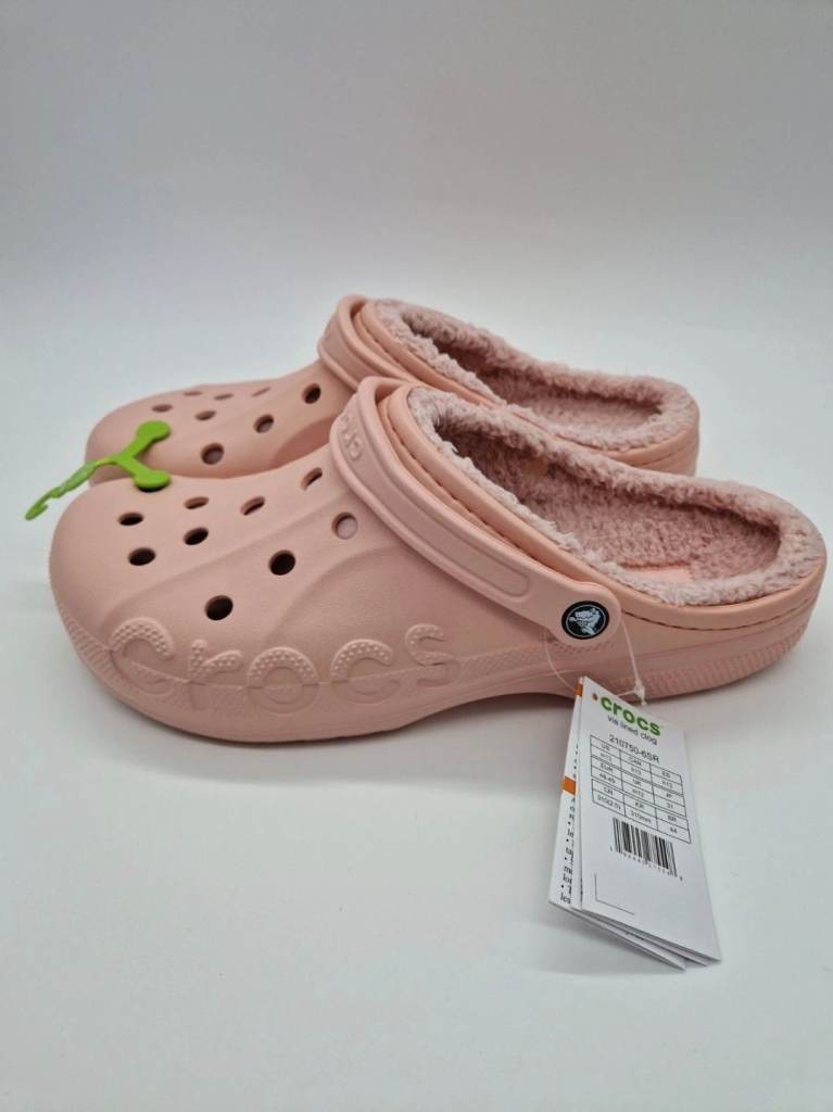 Crocs Via Lined Clog Pink UK 12 Men / UK 13 Women EU 48-49 New With Tags