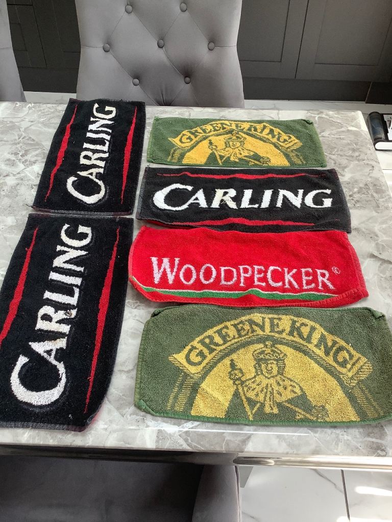 Pub Bar Towels - Carling, Greene King, Woodpecker