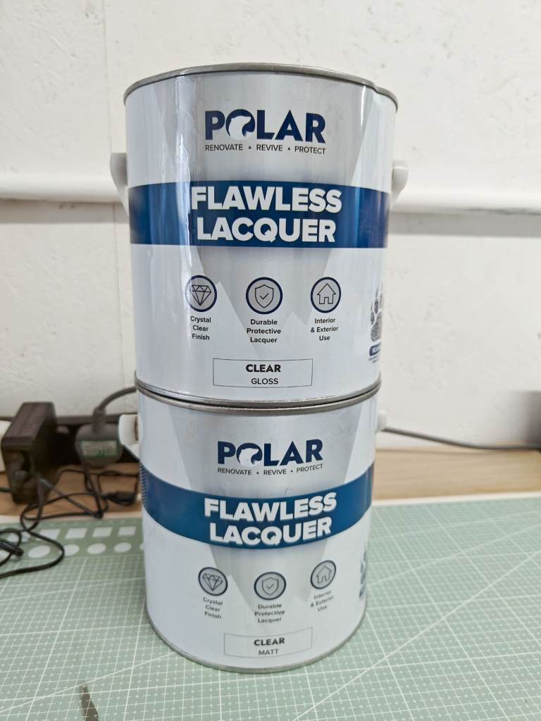 Polar Clear Wood Furniture Lacquer Paint - Two 2.5 Litre Tins | Gloss & Matt Finish