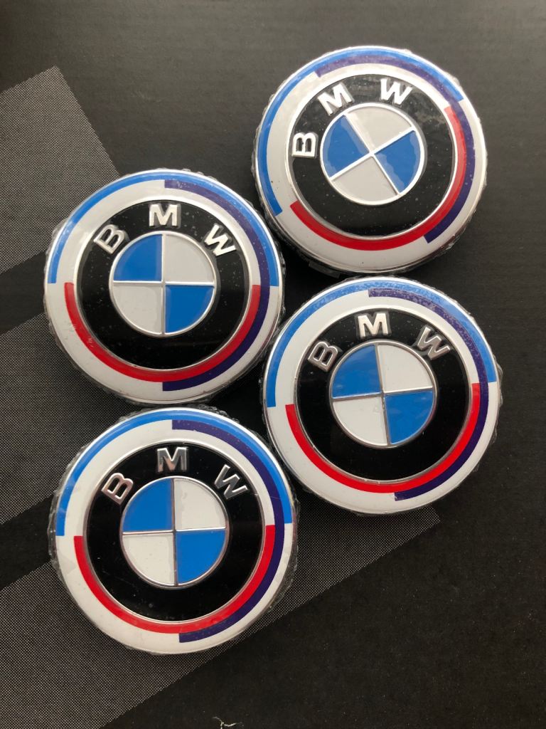 Bmw 50th Anniversary Alloy Wheel Centre Caps 68MM