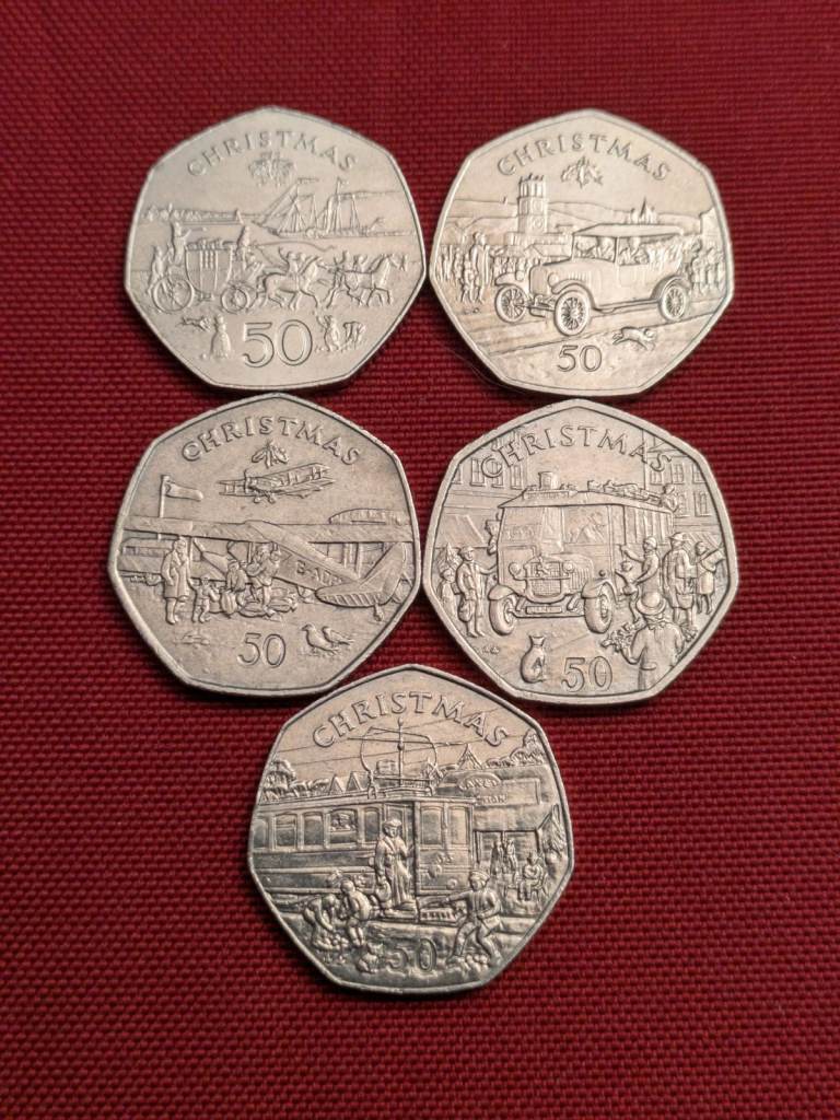 50p 1980-1989 - CHRISTMAS coins