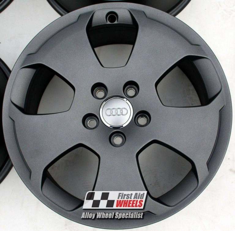 R156AM Swap AUDI A3 8P 4X 17'' GENUINE 5 HOLE MATT ANTHRACITE GREY ALLOY WHEELS