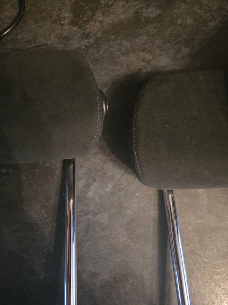 BMW F20/F21 1 series REAR ALCANTARA HEADRESTS WITH BLUE STICHING